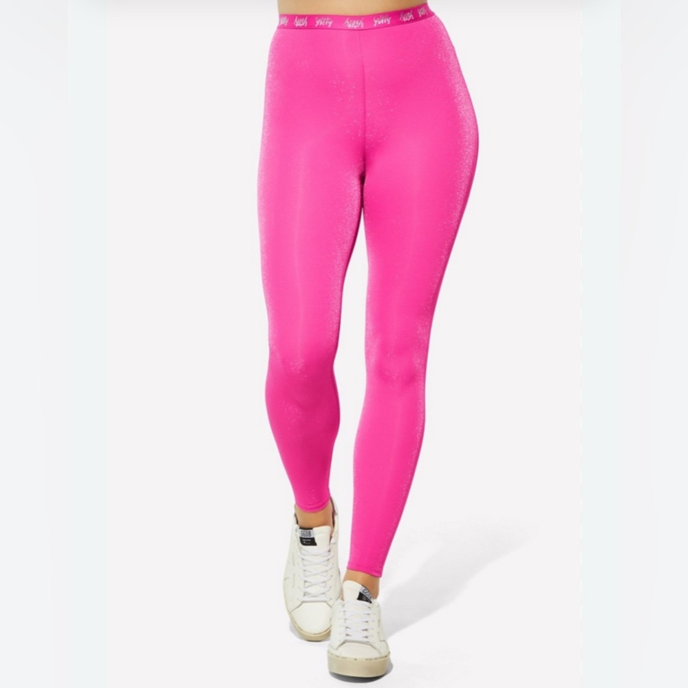 🪗YITTY Hot Pink shimmer ruched Women's Leggings size XS NWT - Picture 5 of 10